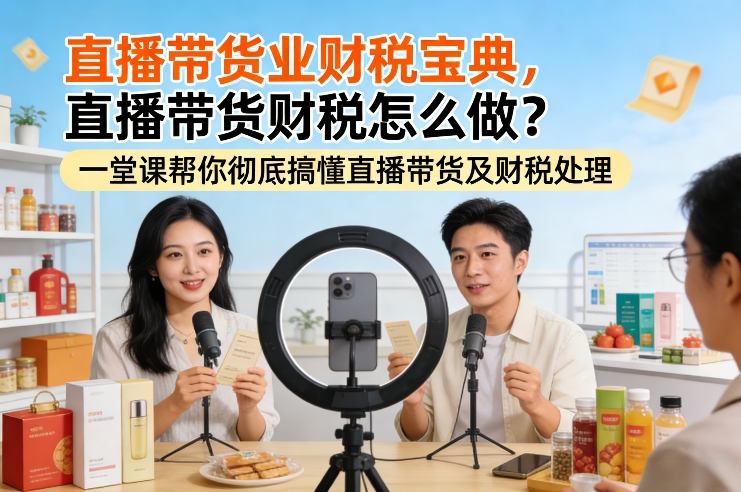 直播带货业财税宝典,直播带货财税怎么做?一堂课帮你彻底搞懂直播带货及财税处理 直播带货业财税宝典,直播带货财税怎么做?一堂课帮你彻底搞懂直播带货及财税处理