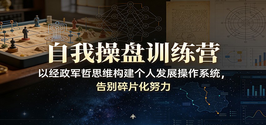 自我操盘训练营：以经政军哲思维构建个人发展操作系统，告别碎片化努力