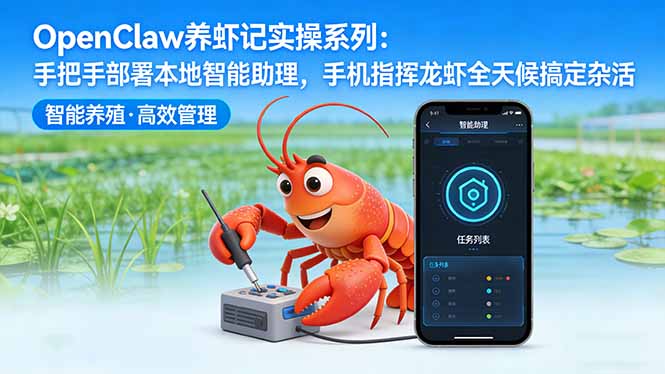 OpenClaw养虾记实操系列-更新:手把手部署本地智能助理,手机指挥龙虾全天候搞定杂活 OpenClaw养虾记实操系列-更新:手把手部署本地智能助理,手机指挥龙虾全天候搞定杂活