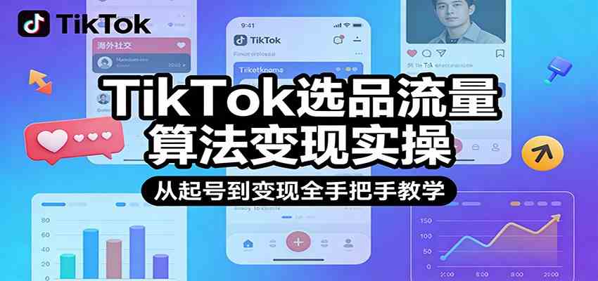 TikTok选品流量算法变现实操,从起号到变现全手把手教学 TikTok选品流量算法变现实操,从起号到变现全手把手教学