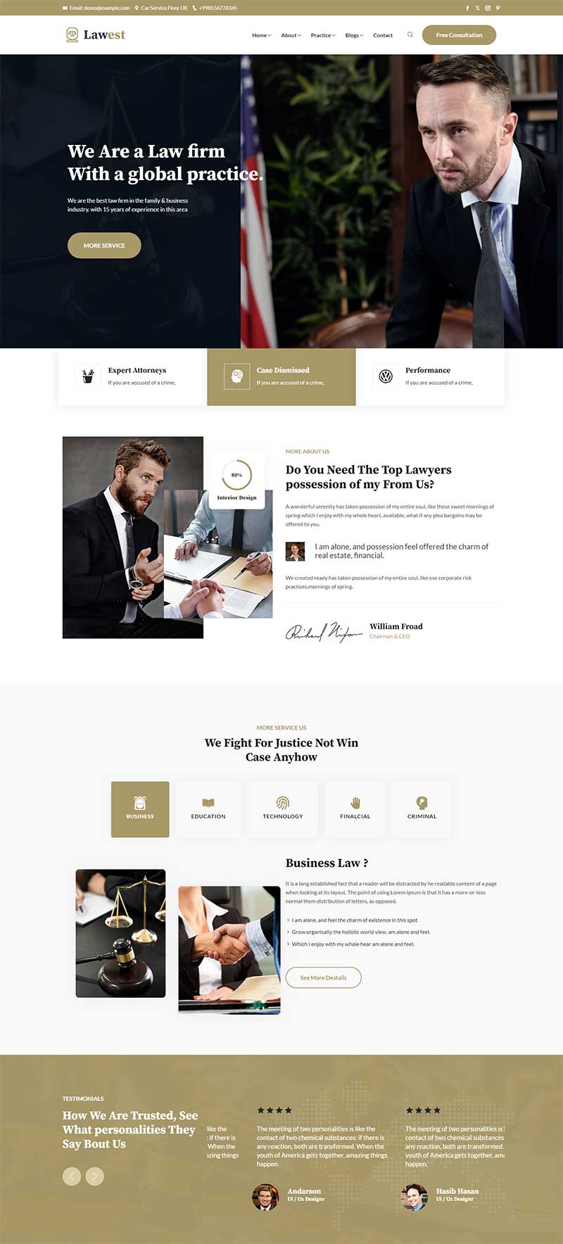 响应式律师事务所静态网页模板-站源网
