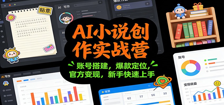 图片[1]-AI小说创作实战营：账号搭建，爆款定位，官方变现，新手快速上手-站源网