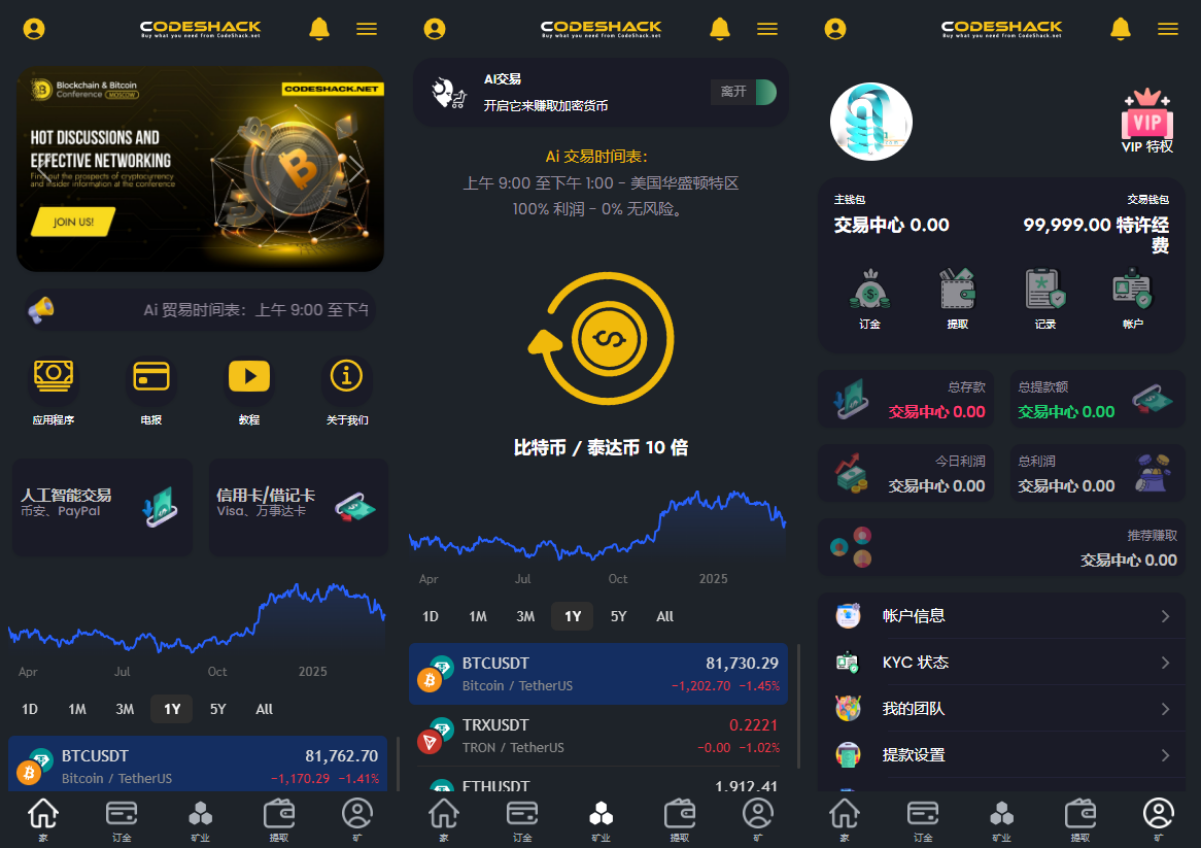 AI 量化投资 + 区块链理财交易所源码(海外版)-站源网