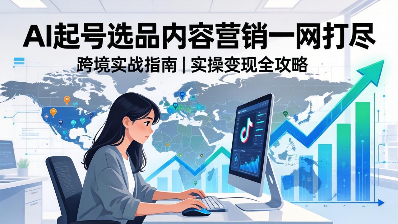 2026 TikTok 跨境AI实操：从零基础到变现全流程，AI起号选品内容营销一网打尽