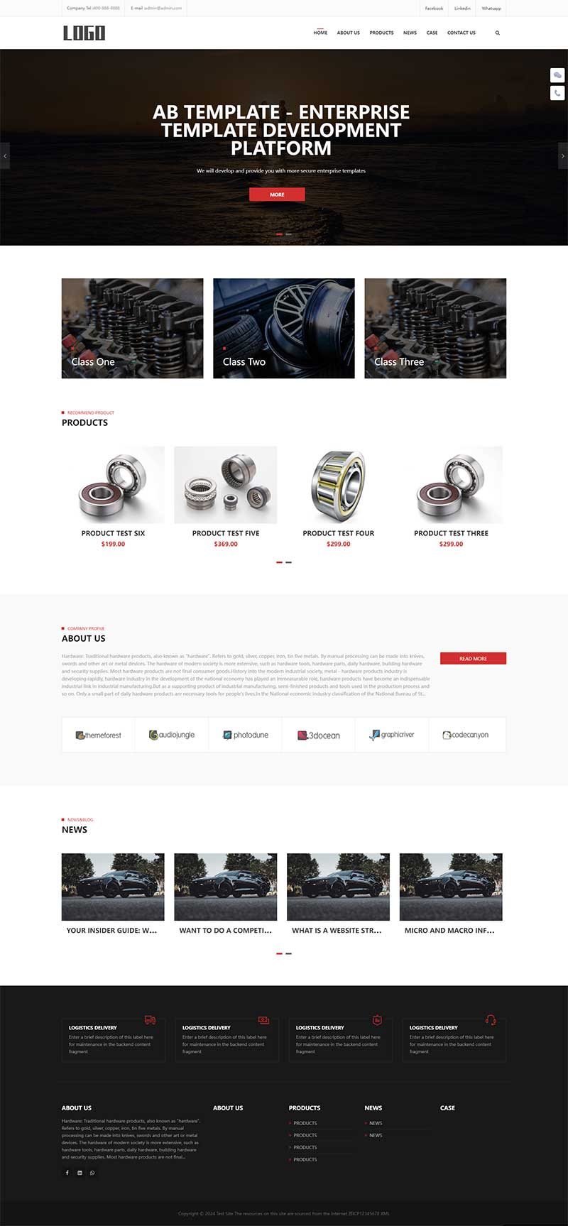 图片[1]-自适应响应式五金pbootcms英文网站模板-站源网