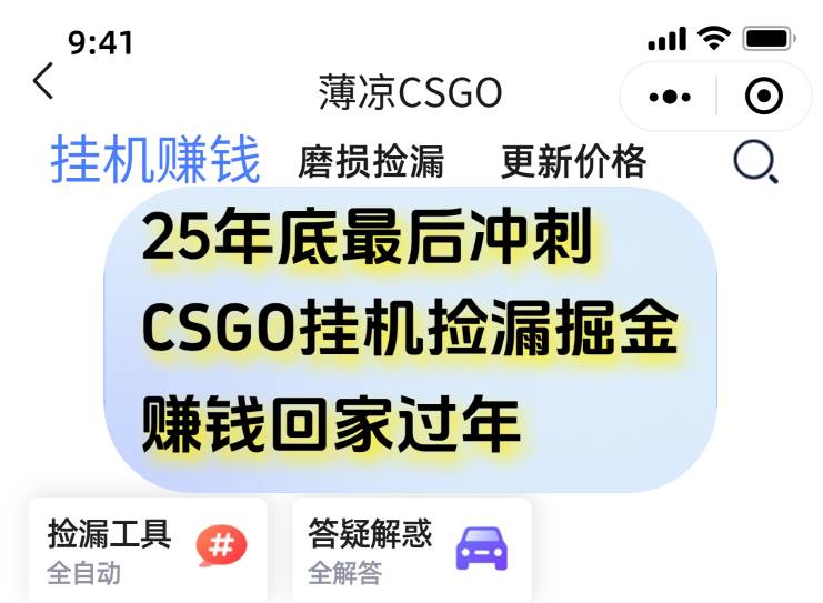 图片[1]-（16735期）12月年底抓紧最后一个月，用CSGO游戏挂机捡漏掘金赚钱掘金，一部手机轻松日入500+-站源网