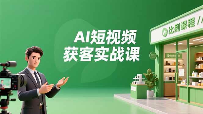 (16747期)AI短视频获客实战课,数字人创作、实体行业应用、精准引流,30天获取客源月入6万+-站源网