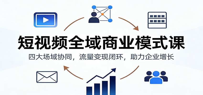 图片[1]-短视频全域商业模式课：四大场域协同，流量变现闭环，助力企业增长-站源网