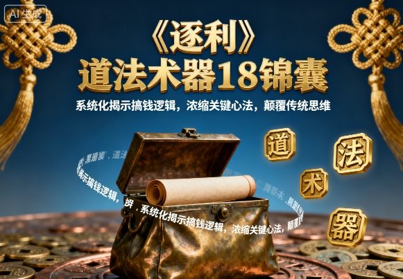 《逐利》道法术器18锦囊,系统化揭示搞钱逻辑,浓缩关键心法,颠覆传统思维(更新)-站源网